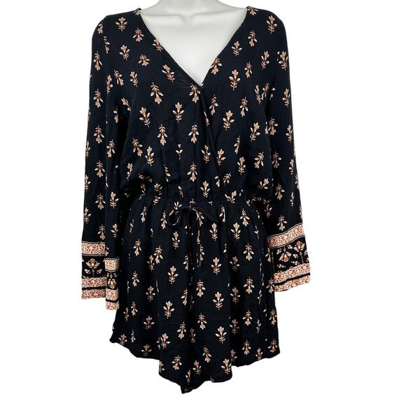 Sadie & Sage Romper Floral Long Sleeve Small Forest Fairy Boho Prairie - Picture 1 of 11